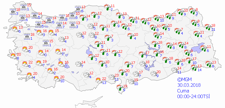 Ülke genelinde sağanak yağmur var-Haritalı