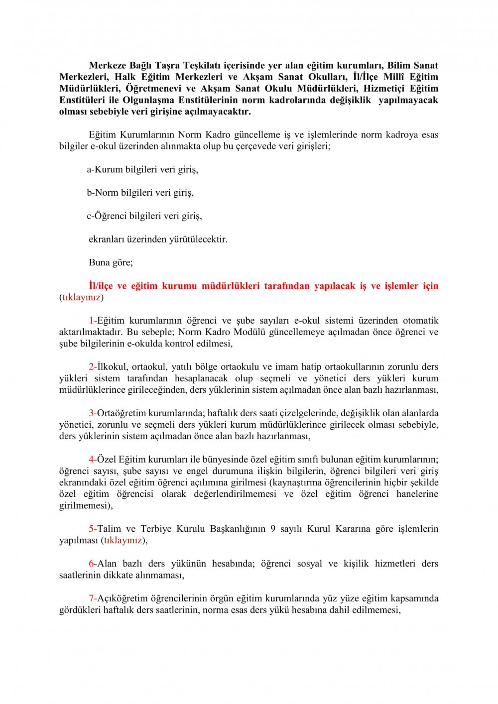 MEB'de Norm Güncelleme Süreci Başlıyor. MEB'in Resmi Yazısı ve Dikkat Edilecek Hususlar