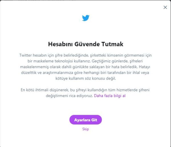 Twitter'dan kullanıcılarına uyarı