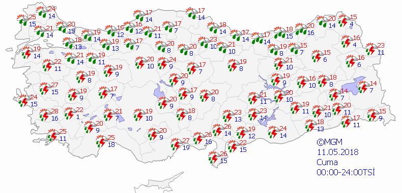 Meteoroloji'den bazı iller için şiddetli yağış uyarısı-Haritalı