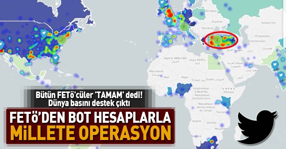 Twitter raporuna göre o twitler yurtdışından