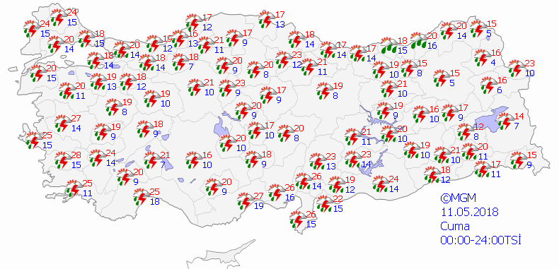 Meteoroloji'den şiddetli yağış uyarısı-Haritalı