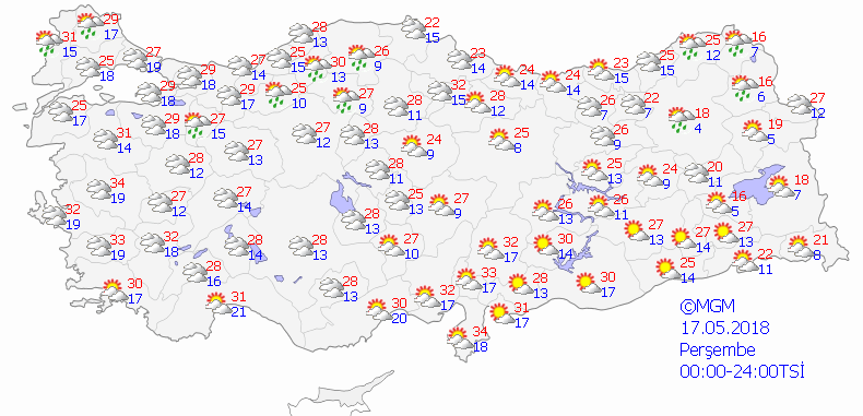 Sıcaklıklar artmaya devam ediyor-Haritalı
