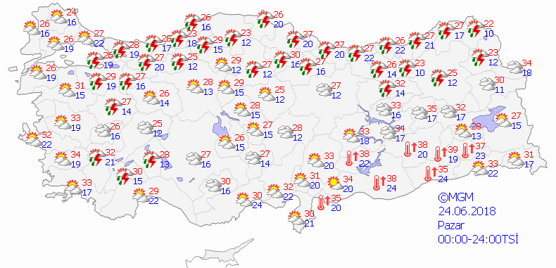 Meteorolojiden kuvvetli yağış uyarısı-Haritalı