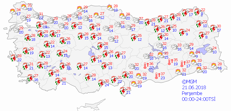 Ülke genelinde yağış var-Haritalı