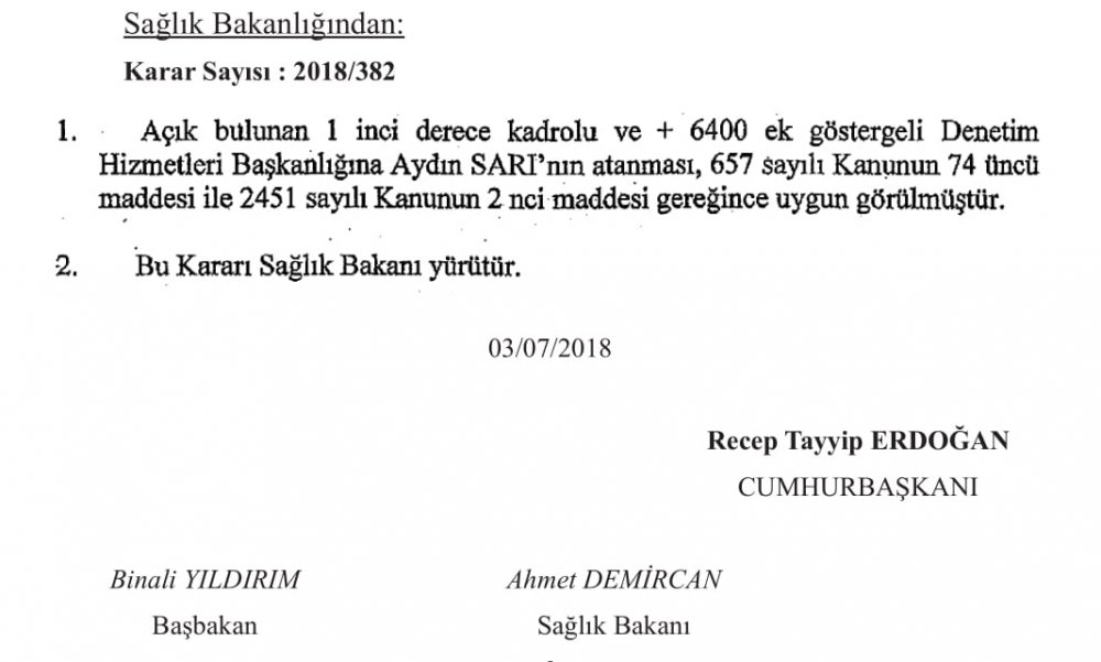 BAKANLIKLARA ÜST DÜZEY ATAMALAR YAPILDI