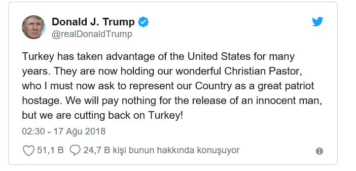 Trump'tan gece yarısı tweetle ikinci tehdit