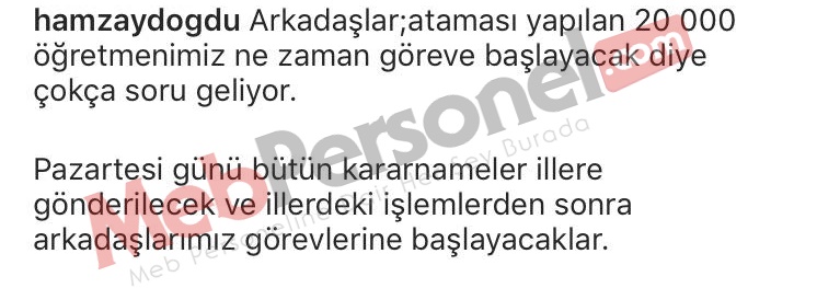 Ataması Yapılan 20 Bin Öğretmen Ne Zaman Göreve Başlayacak? Kararnameler Ne Zaman İllere Gönderilecek?