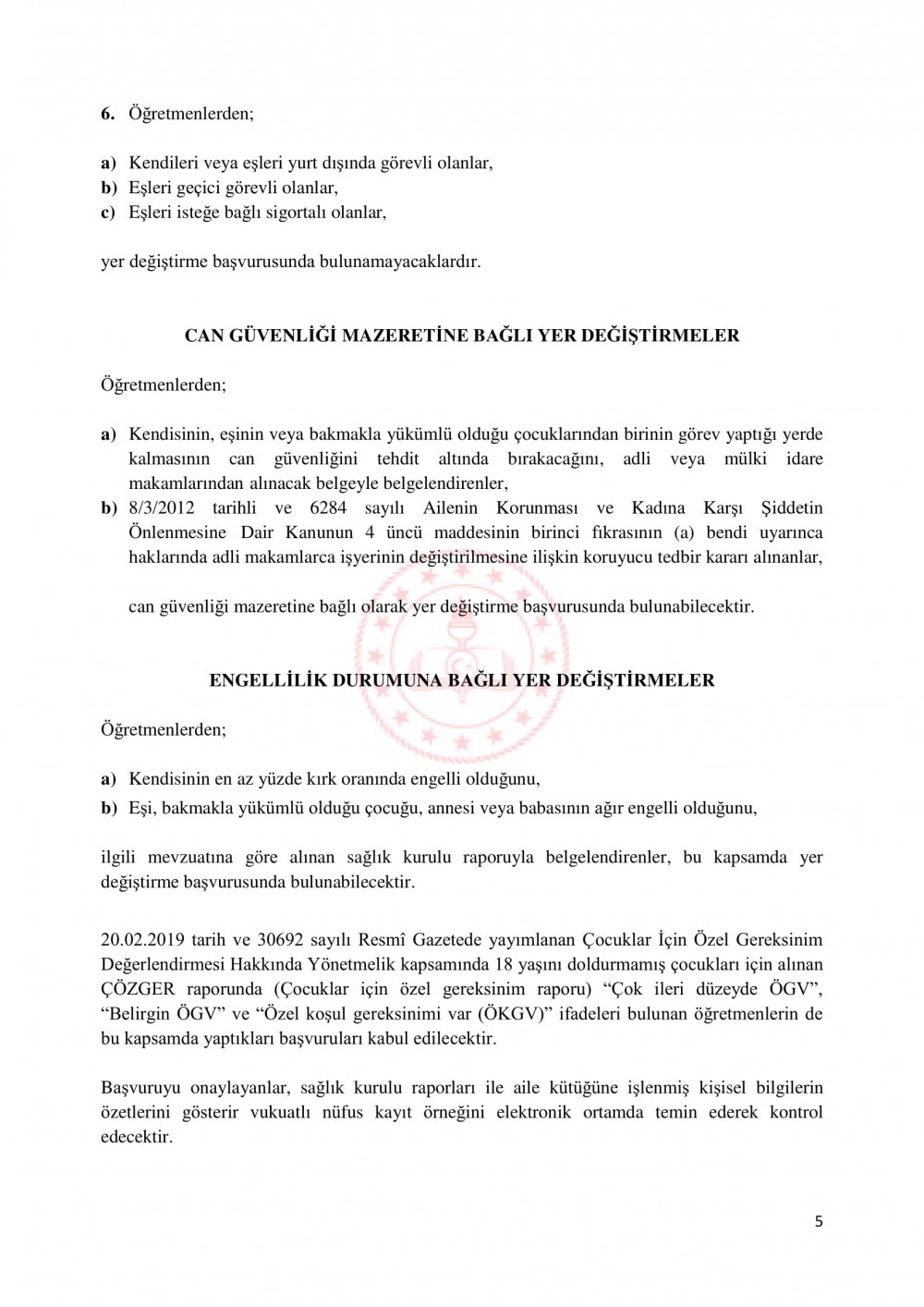 Öğretmenlerin Özür Grubu Atama Kılavuzu Yayımlandı