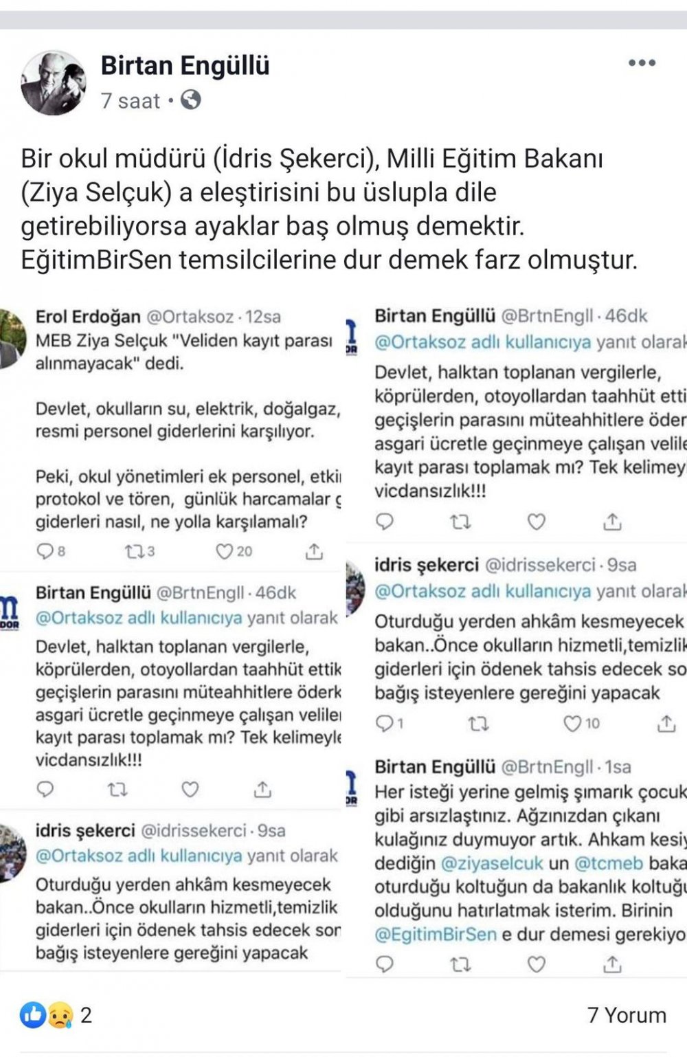 Ali Yalçın Şube Başkanlarını Uyarmalıdır 