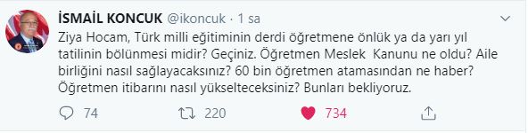 Ziya Hocam, Türk Milli Eğitiminin Derdi Öğretmene Önlük ya da Yarı Yıl Tatilinin Bölünmesi Midir?