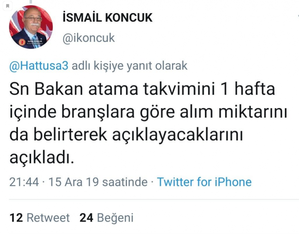 Öğretmen Atamaları Branş Kontenjan Dağılımları (Tahmini 2020-Şubat Ataması)