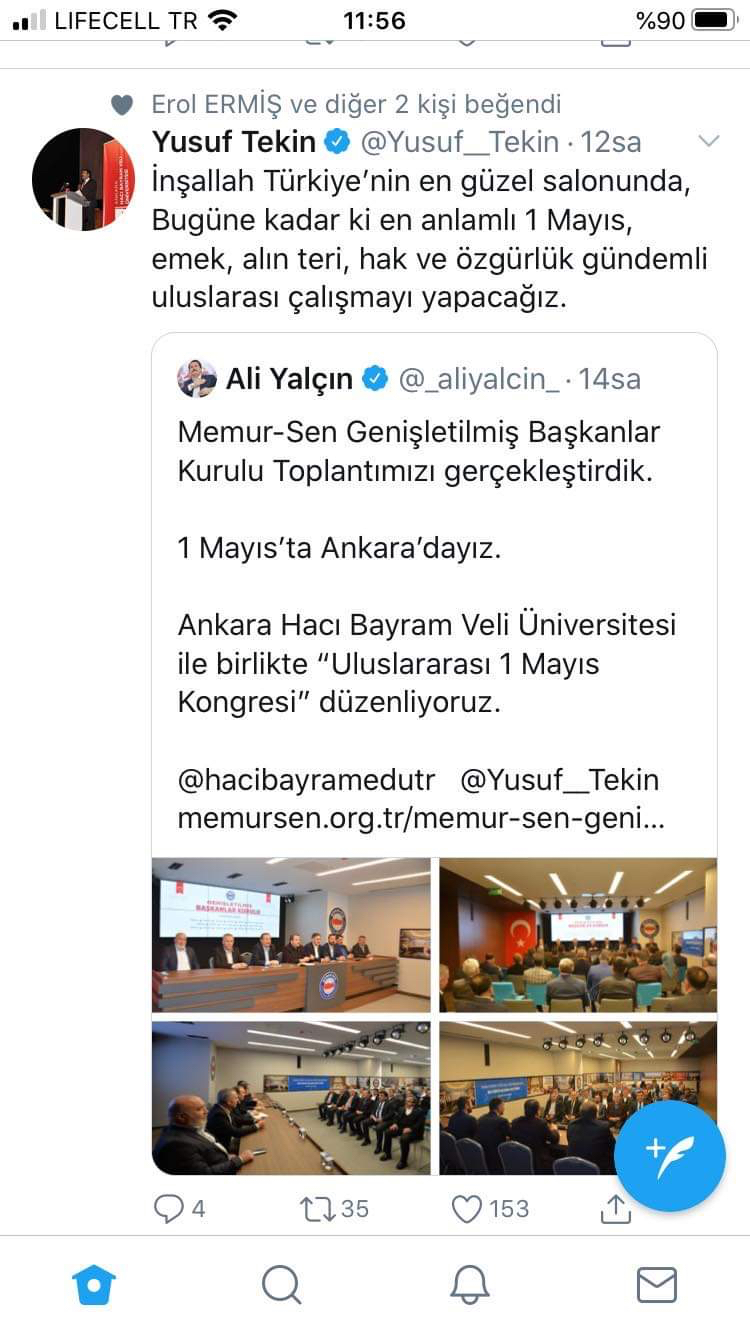Memur-Sen’den  Açıklama : ‘1 Mayıs Kutlamasını Burada Yapacağız’