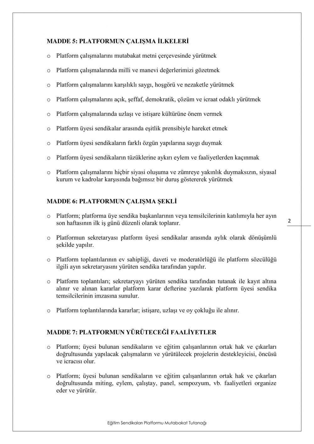 &quot;EĞİTİM SENDİKALARI PLATFORMU&quot; KURULUŞ BİLDİRİSİ