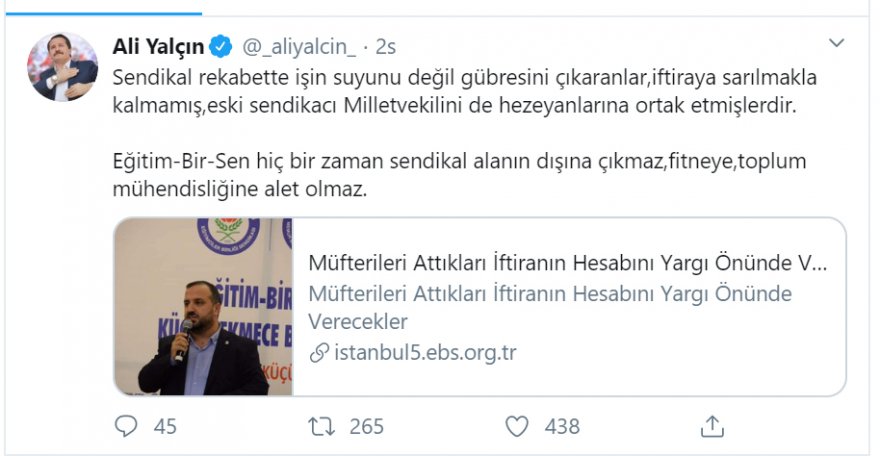 Ali YALÇIN'dan O İddialara Sert Tepki