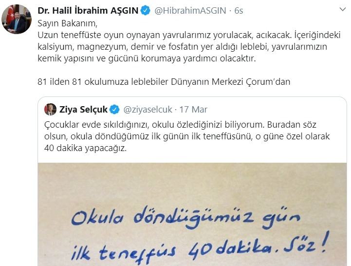 Bakan Ziya Selçuk&#39;un Verdiği Söz Sosyal Medyanın En Çok Konuşulan Konusu Oldu