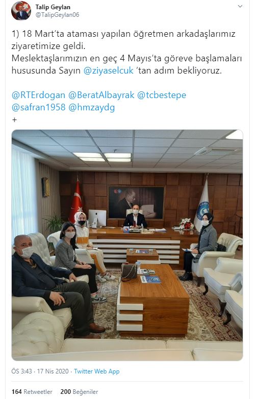 &quot;Kararname bekleyen öğretmenler en geç 4  Mayıs'ta Göreve Başlatılmalı&quot;