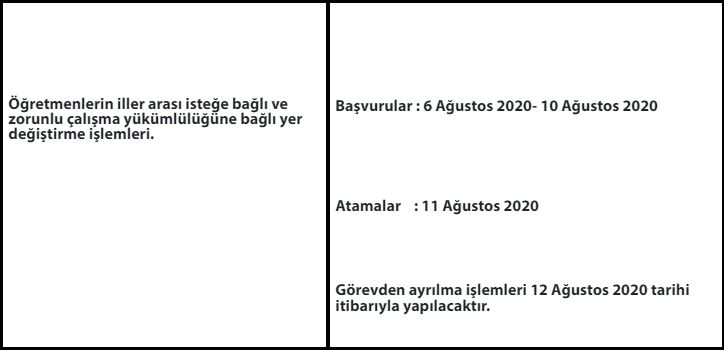 2020 il dışı atama takvimi açıklandı