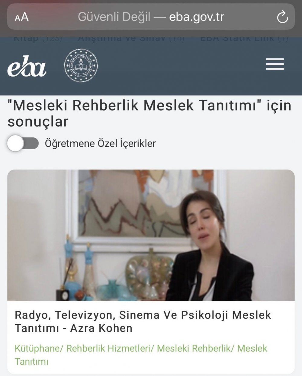 MEB, EBA’DA ÖĞRENCİLERE DİPLOMASIZ PSİKOLOG İZLETTİRİYOR
