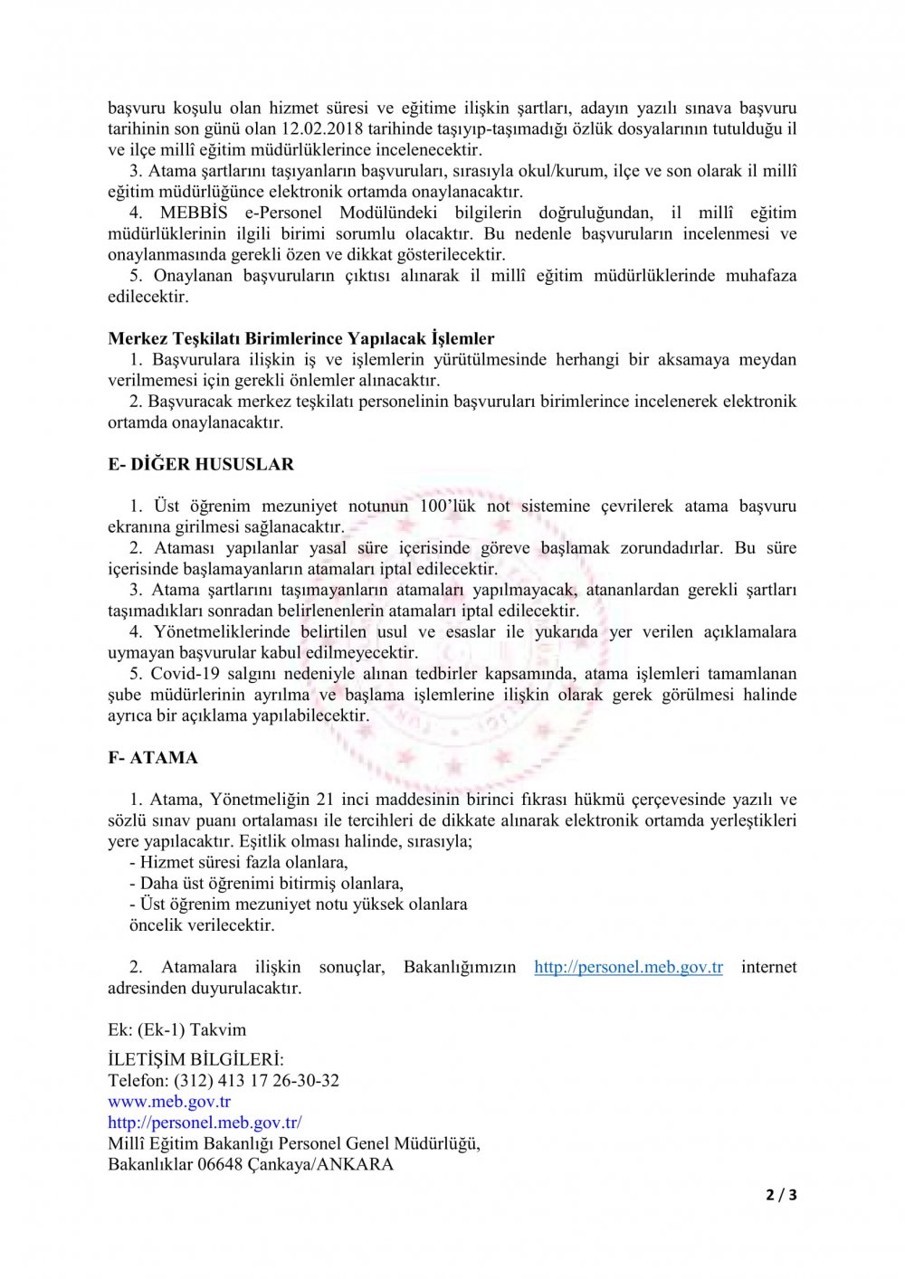 MEB&#39;den 513 Şube Müdürü Kadrosuna Atama Duyurusu