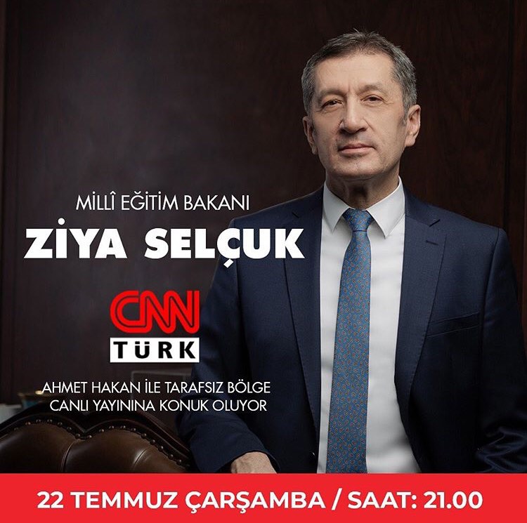 Bakan Ziya Selçuk Canlı Yayında Soruları Cevaplandıracak