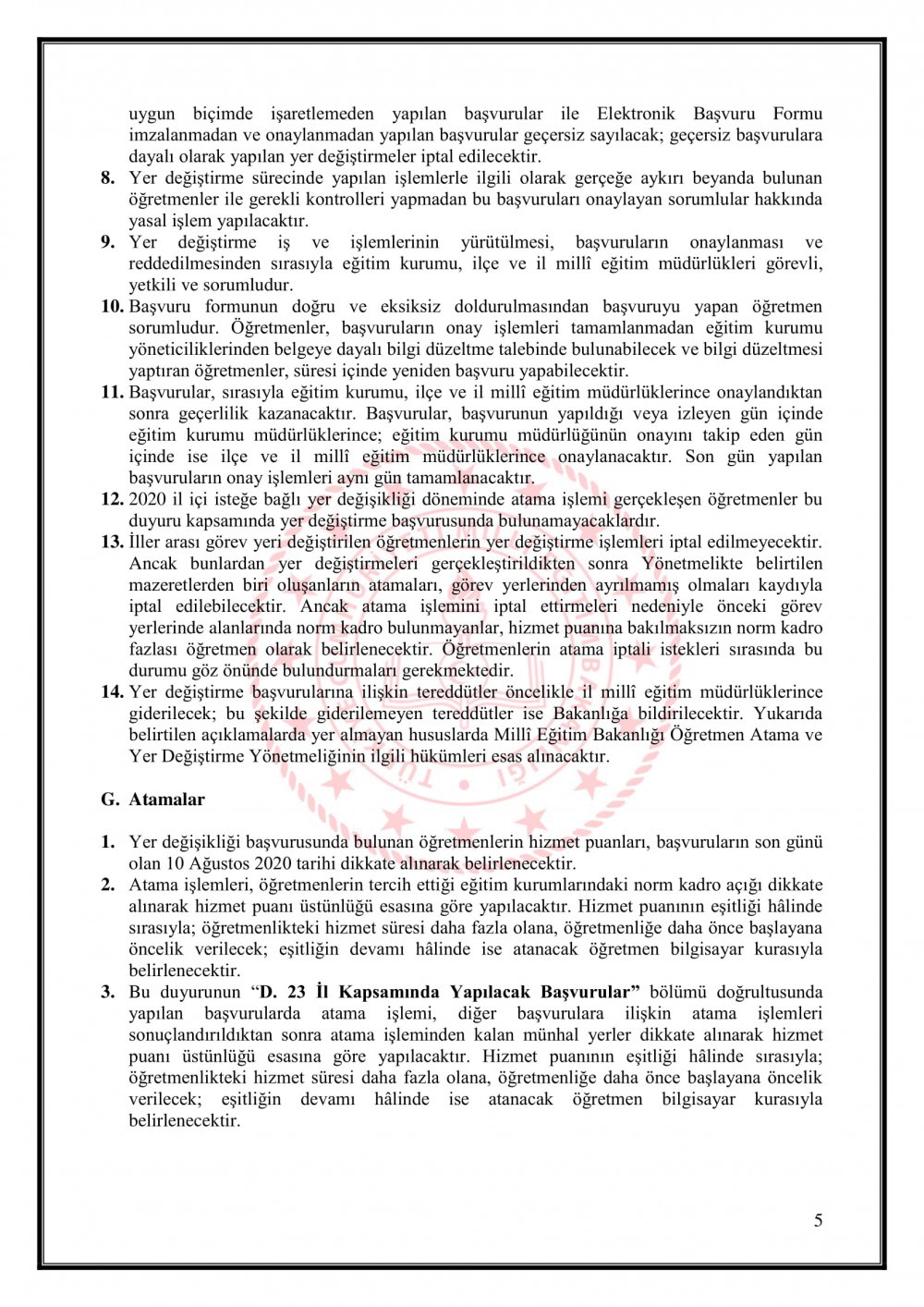 2020 İL DIŞI ÖĞRETMEN ATAMALARI BAŞVURU VE YER DEĞİŞTİRME KILAVUZU