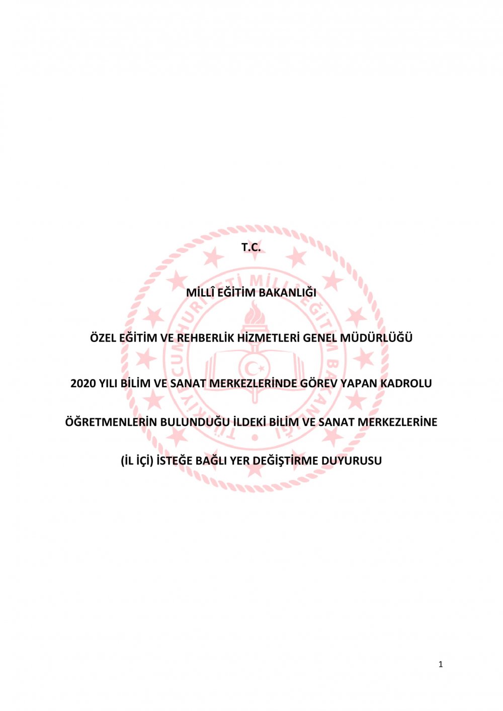 BİLSEM ÖĞRETMENLERİNİN YER DEĞİŞTİRME KILAVUZU YAYIMLANDI