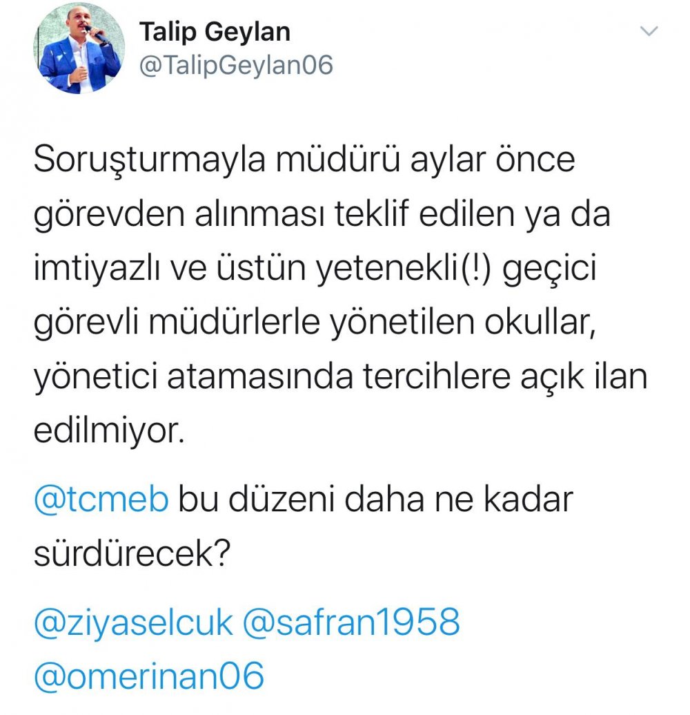 Geylan: MEB Bu Düzeni Daha Ne Kadar Sürdürecek?