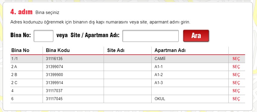 Özel adres kodu nasıl ve nereden alınır?